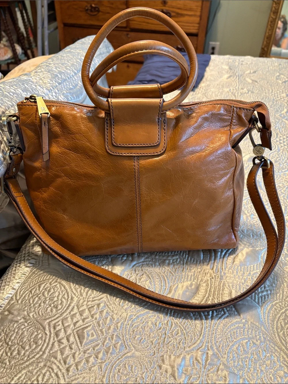 HOBO Rich Camel Color Leather Hobo Satchel